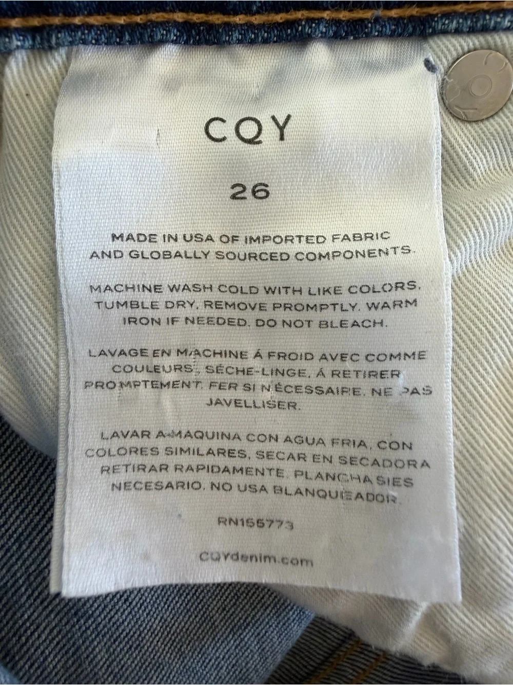 CQY Wes Crop Jean in Reverence Raw Hem size 26 - Picture 5 of 6